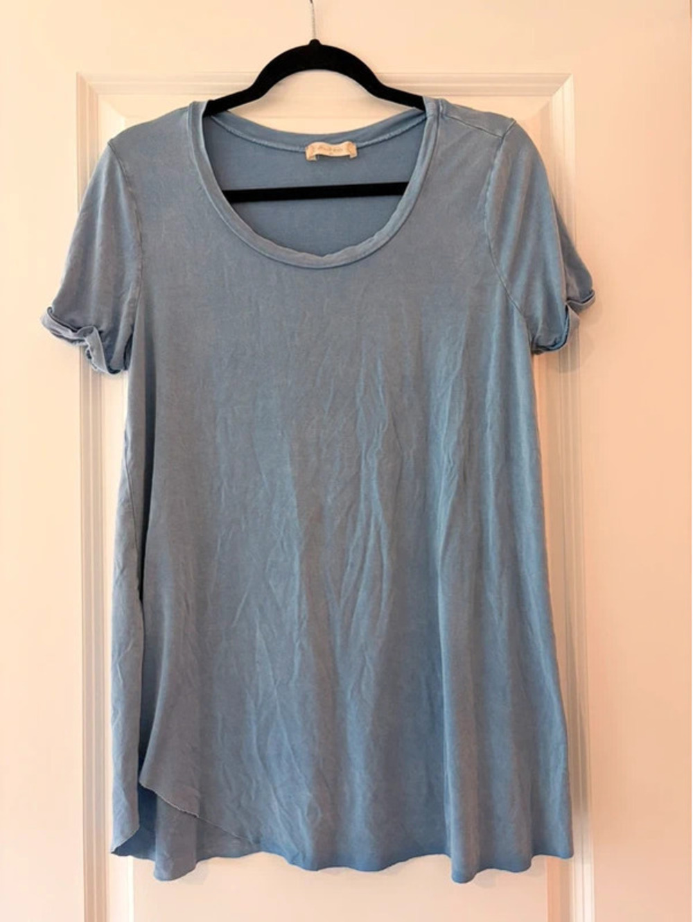Altar’d State Blue Oversized Short Sleeve Tunic Top Size Medium